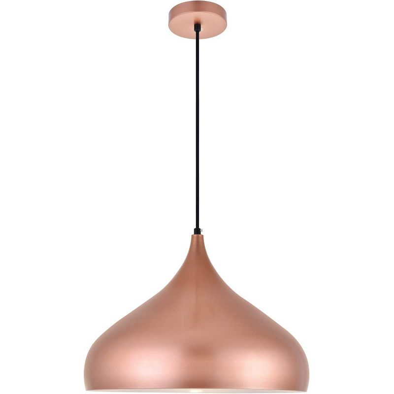 Elegant Lighting Circa 1 Light Honey Gold Pendant