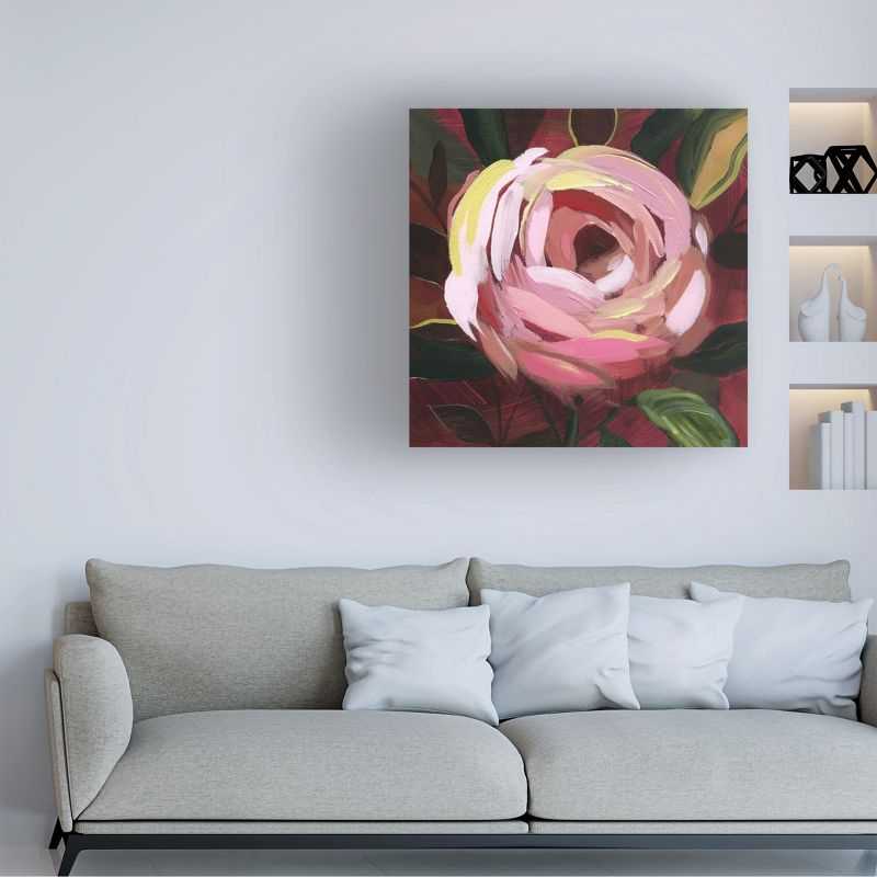 Trademark Fine Art - Grace Popp  Brushy Rose II Canvas Art - 35 x 35