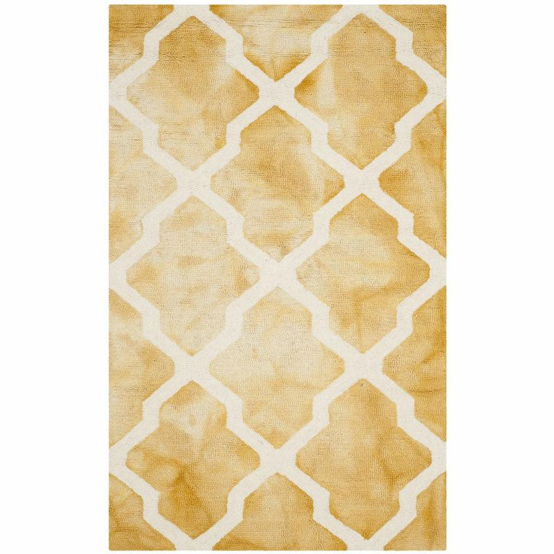 Dip Dye DDY540 Hand Tufted Indoor Accent Rug - Gold/Ivory - 2'x3' - Safavieh