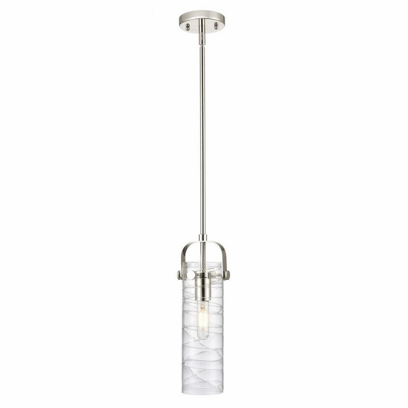 Innovations Lighting Pilaster II Cylinder 1 - Light Pendant in  Polished Nickel