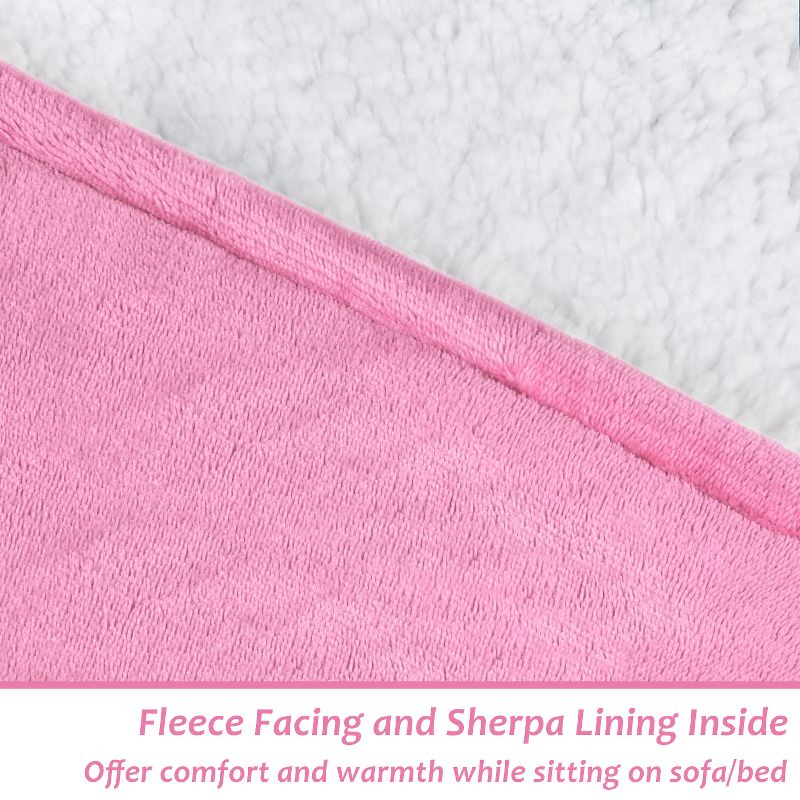 Solaris Women Flannel Blanket Hoodie Oversized Sweatshirt, Wearable Fleece Blanket Woman, Christmas Gift for Her, Hot Pink