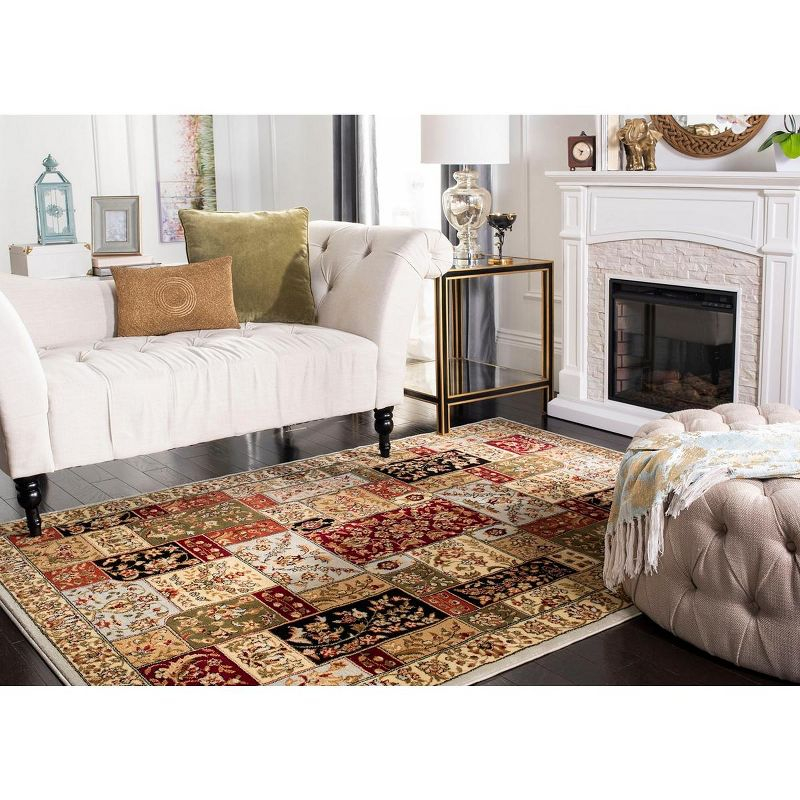 Lyndhurst LNH318 Power Loomed Area Rug Grey / Multi 4' X 6' - Safavieh.