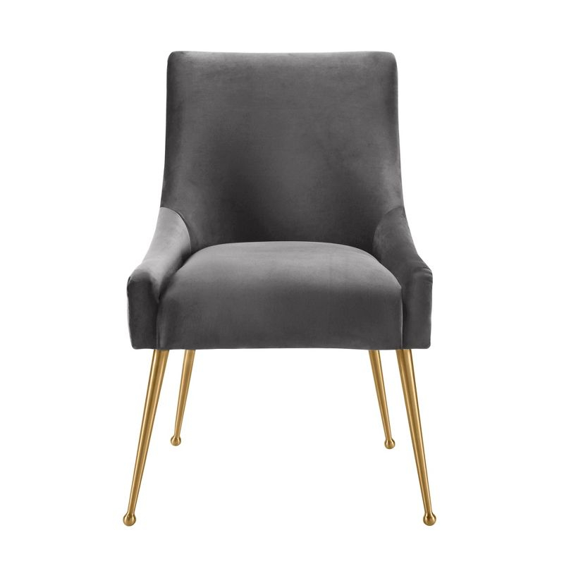 Beatrix Pleated Velvet Side Chair Blush 22"W x 25.2"D x 33.7"H