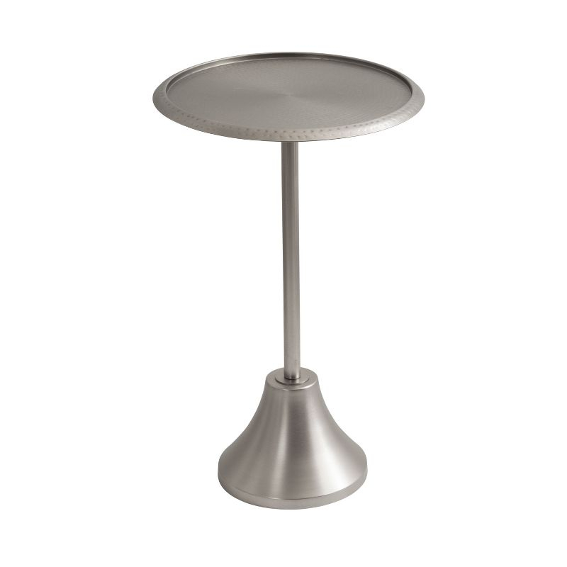 Kate and Laurel Sanzo Metal Side Table, 15x15x24, Silver