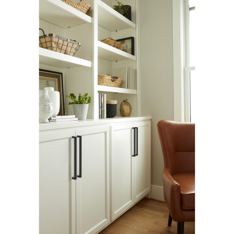 Amerock Monument 10-1/16 inch (256mm) Center-to-Center Matte Black Cabinet Pull