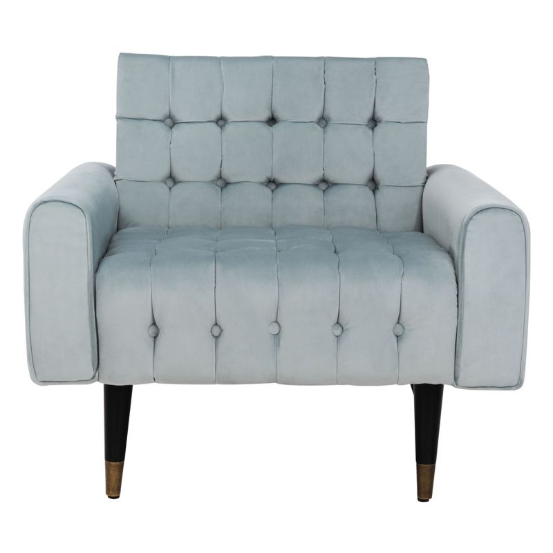 Amaris Tufted Accent Chair - ACH4503 - Slate Blue/Black - Safavieh