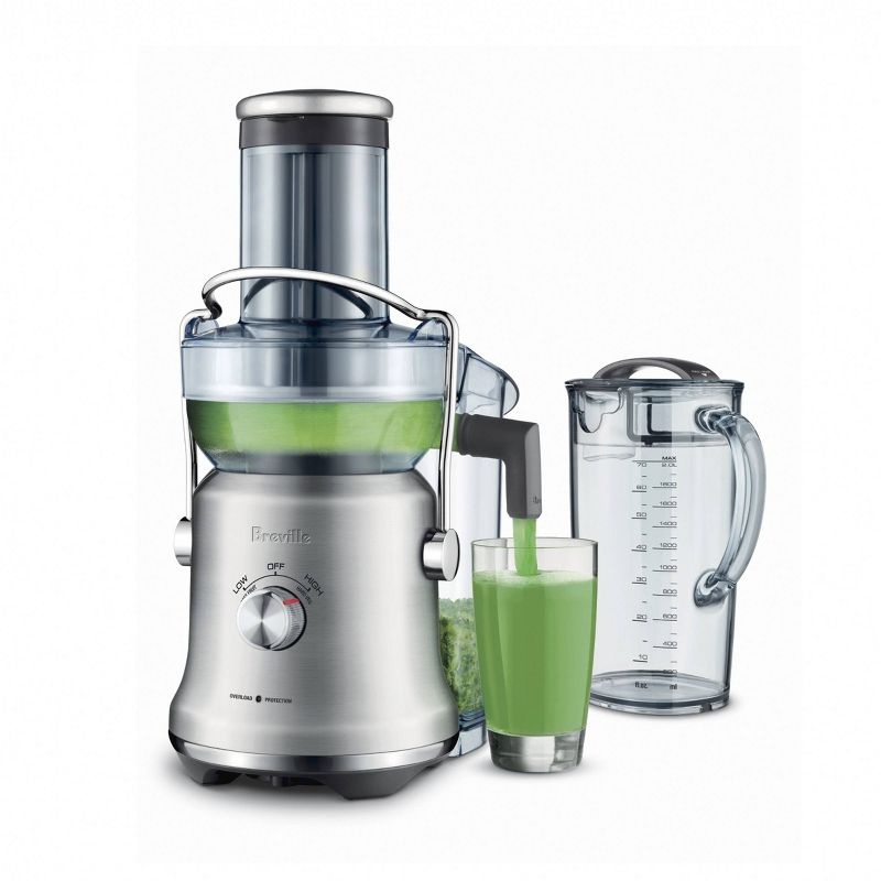 Breville Juice Fountain Cold Plus Brushed Stainless Steel BJE530BSS: 1000W Electric Juicer, 2 Speeds, Dishwasher-Safe Parts
