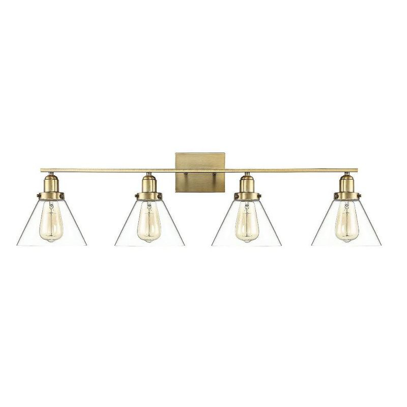 Savoy House Drake 4 - Light Vanity in  Warm Brass