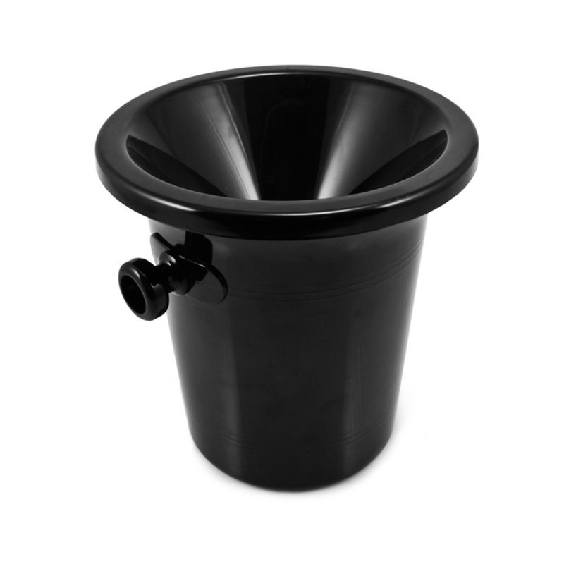 True Spittoon Plastic Wine Tasting Dump Bucket in Black