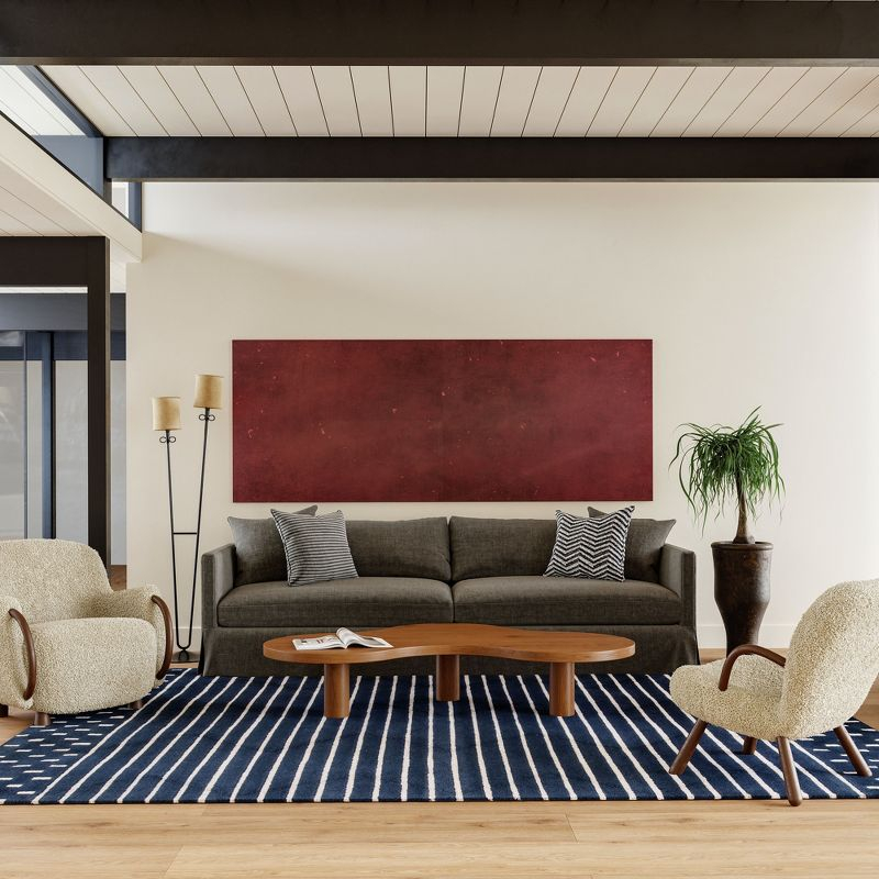 Nuloom Mandia Striped Wool Area Rug, 5' x 8', Navy