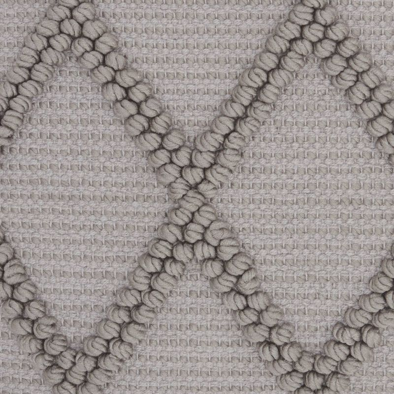 18"x18" Life Styles Diamond Lattice Square Throw Pillow Light Gray - Mina Victory: Cotton Blend, Indoor Decorative Cushion
