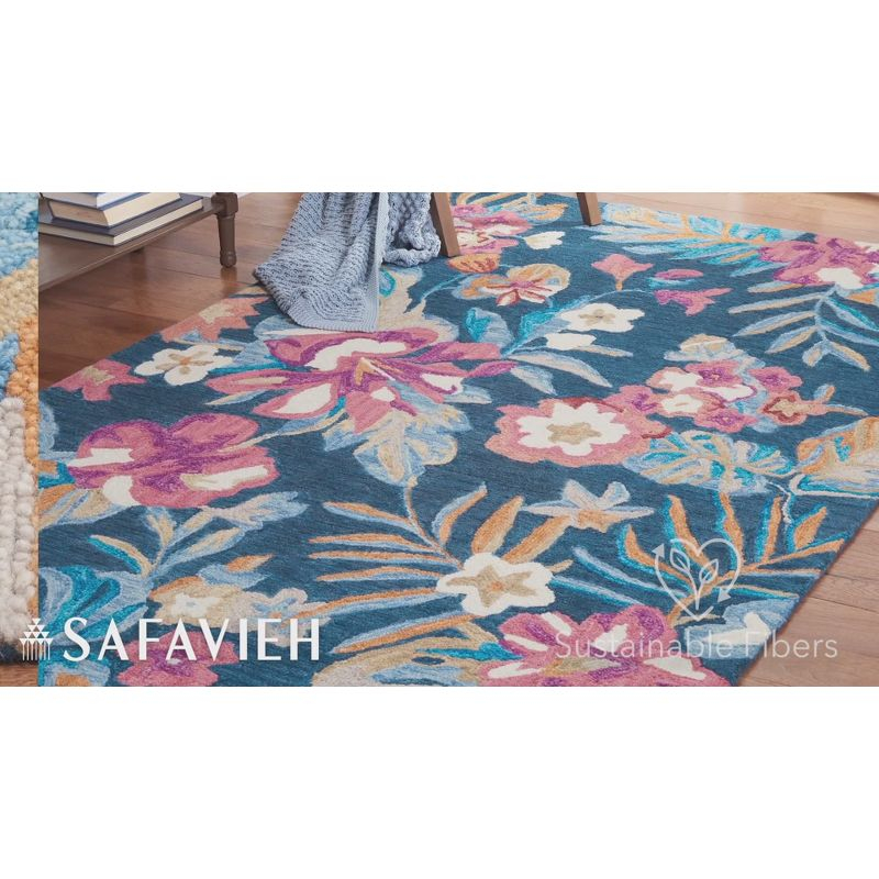 Jardin JAR152 Hand Tufted Area Rug - Blue/Pink - 8'x10' - Safavieh.