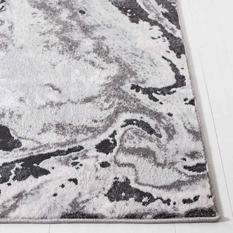Amelia ALA277 Machine Made Indoor Area Rug - Charcoal/Gray - 6'-7"x6'-7" - Safavieh