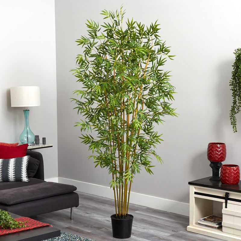 Nearly Natural 6' Mini Bamboo Silk Tree: Indoor Decorative Faux 6ft Greenery with Pot