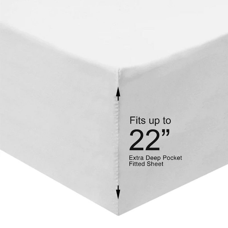 Egyptian Linens Extra Deep Pockets (22 inches) Heavyweight 1000 Thread Count Sheet Set King Linen