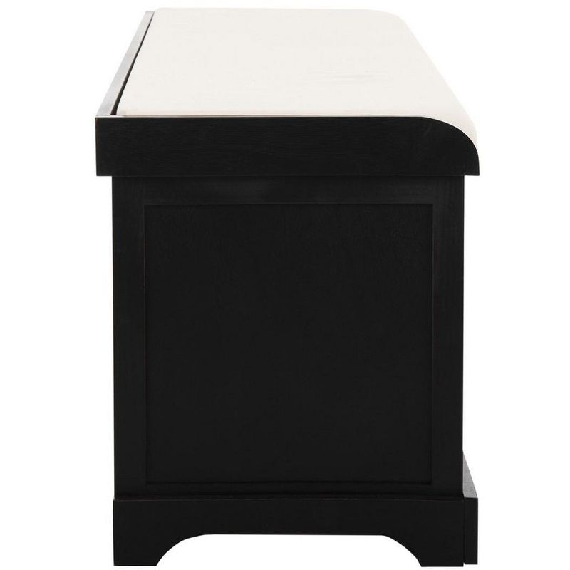 Lonan  Wicker Storage Bench - Black - Safavieh