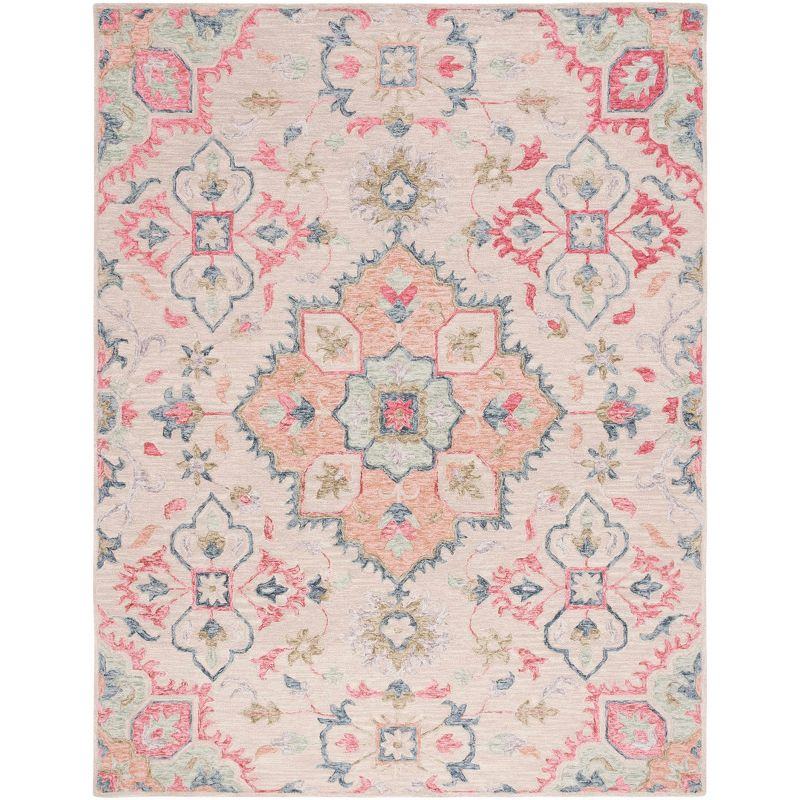 Metro MET354 Hand Tufted Indoor Area Rug - Beige/Rust - 8'x10' - Safavieh