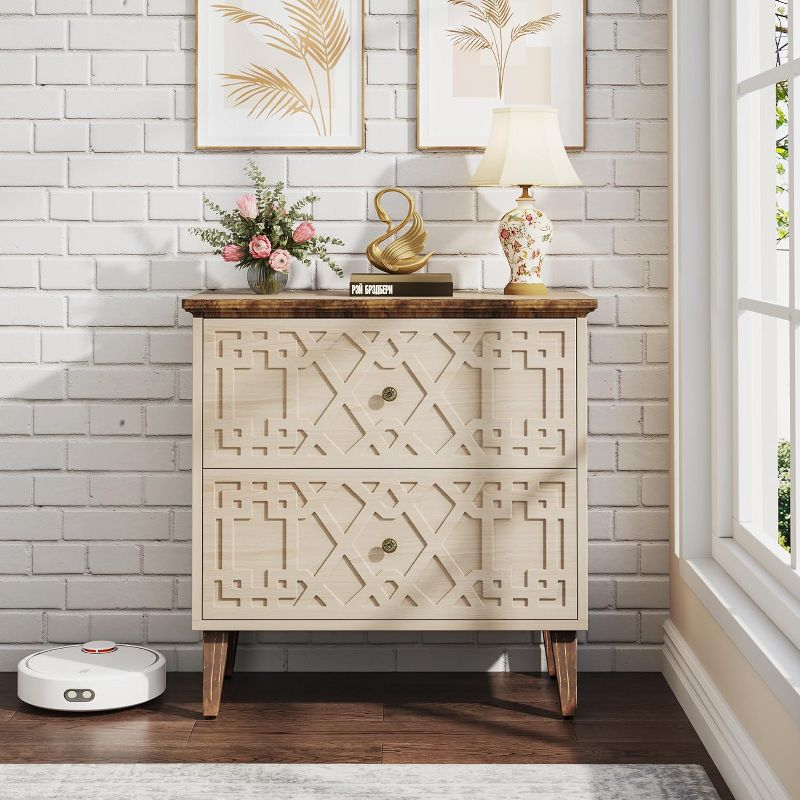LITTLE TREE 2 Drawer Lateral File Cabinet Beige