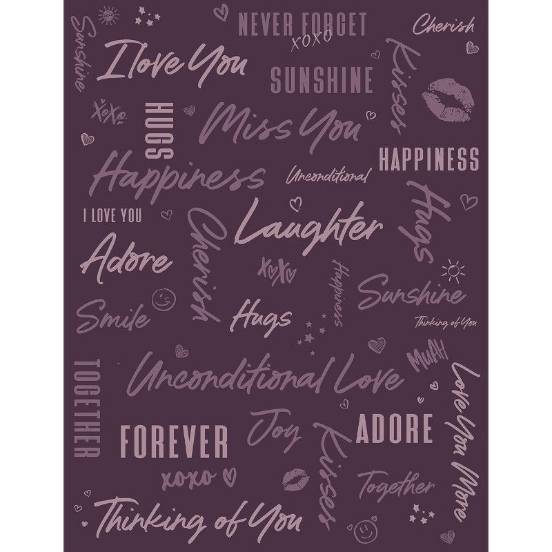 Chanasya Love You Gift Throw Blanket Plush Fleece - (50x65 Inches) - Rose