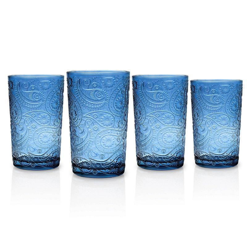 Godinger Silver Art Co Paisley Drinking Glass (Set of 4)