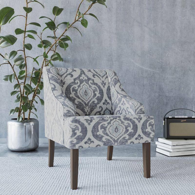 Classic Swoop Accent Armchair Suri Blue - HomePop