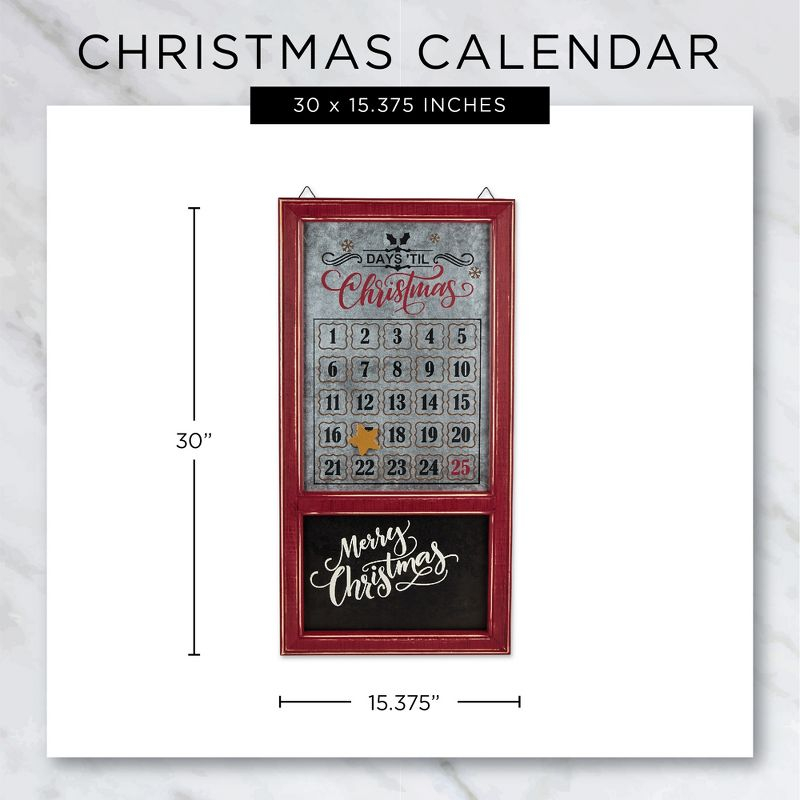 Design Imports Chalkboard And Galvanized Days Til Christmas Calendar