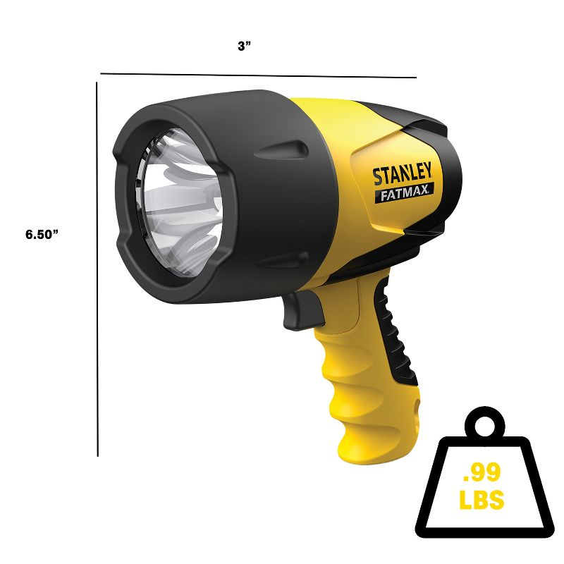 Stanley Tools FATMAX® Waterproof 520-Lumen Rechargeable LED Spotlight, FL5W10 in Yellow