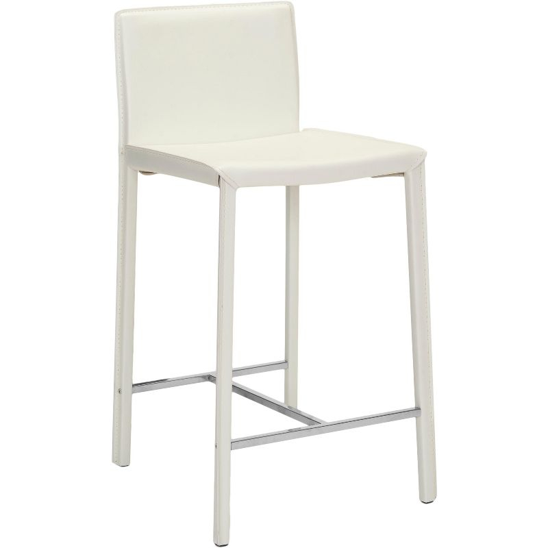 Jason 24" H Counter Stool (Set of 2) - FOX2003 - White - Safavieh Couture