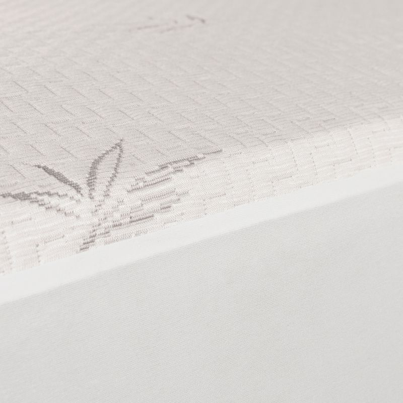 Waterproof Rayon from Bamboo and Polyester Hypoallergenic Mattress Protector, Twin, White - Blue Nile Mills