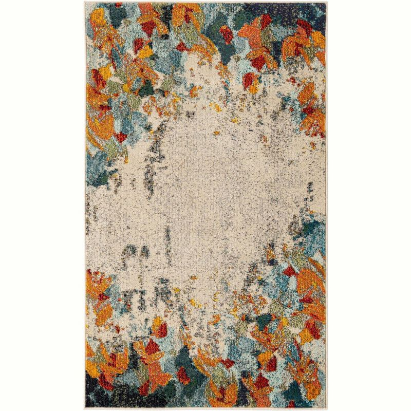Unique Loom 3' 3 x 5' 3 Multi Chromatic Coral Area Rug