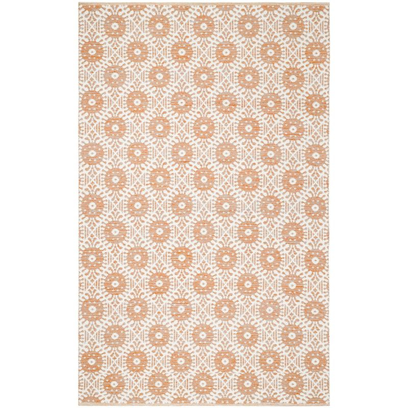 Montauk MTK612 Hand Woven Indoor Area Rug - Orange/Ivory - 5'x8' - Safavieh