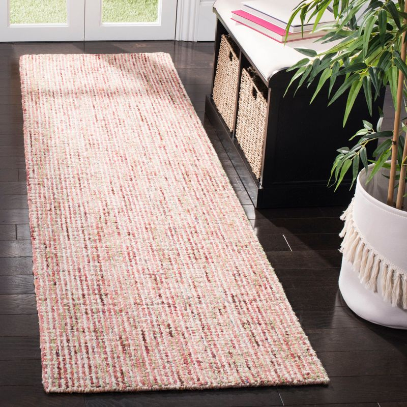 Abstract ABT468 Handmade Indoor Runner - Beige/Rust - 2'-3"x8' - Safavieh