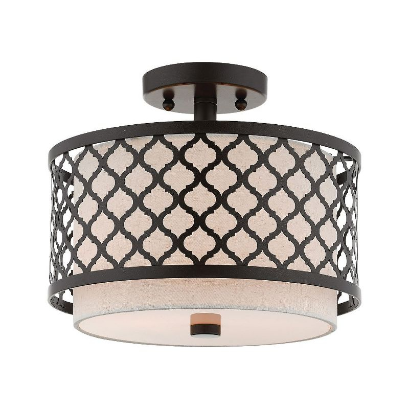 Livex Lighting Arabesque 2 - Light Semi-Flush Mount in  Brushed Nickel
