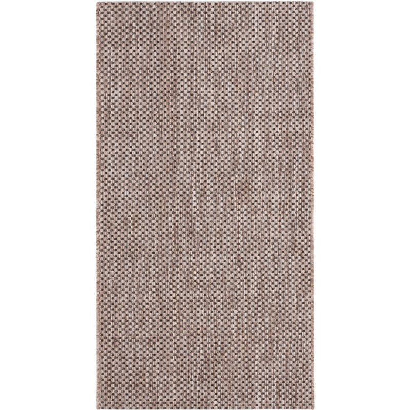 Courtyard CY8521 Power Loomed Indoor/Outdoor Accent Rug - Natural/Black - 2'7"x5' - Safavieh.
