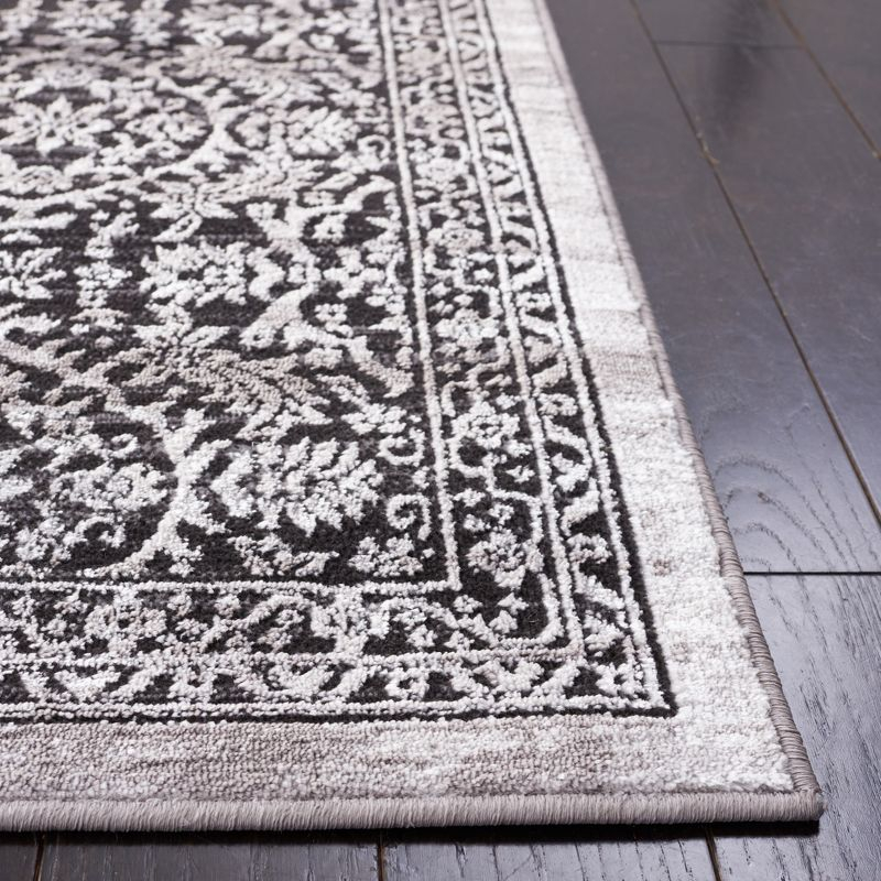 Amelia ALA239 Power Loomed Area Rug - Charcoal/Ivory - 5'5"x7'7" - Safavieh.