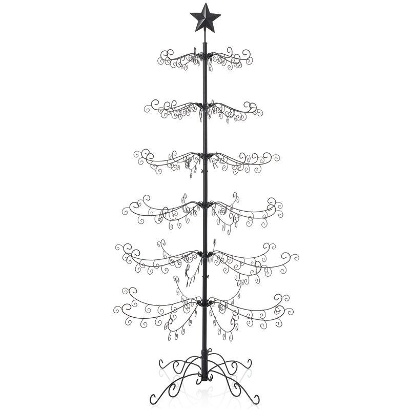 Casafield Ornament Display Stand - Metal Christmas Tree Ornament Holder, 6' Black