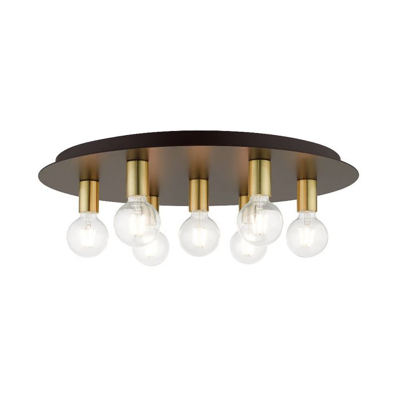 Livex Lighting Hillview 7 - Light Flush Mount in  Bronze