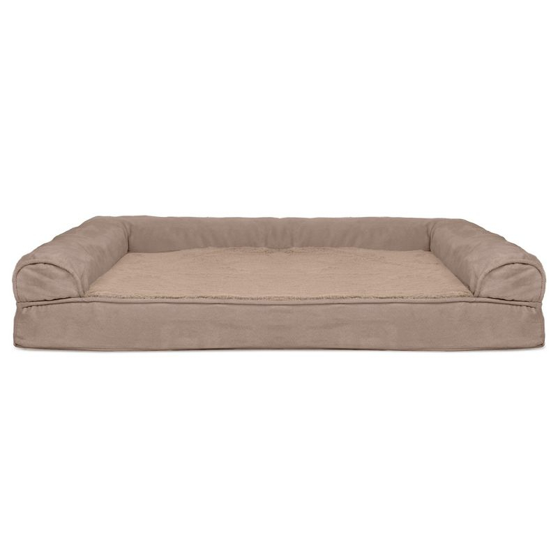 FurHaven Plush & Suede Full Support Sofa Dog Bed - Jumbo, Almondine