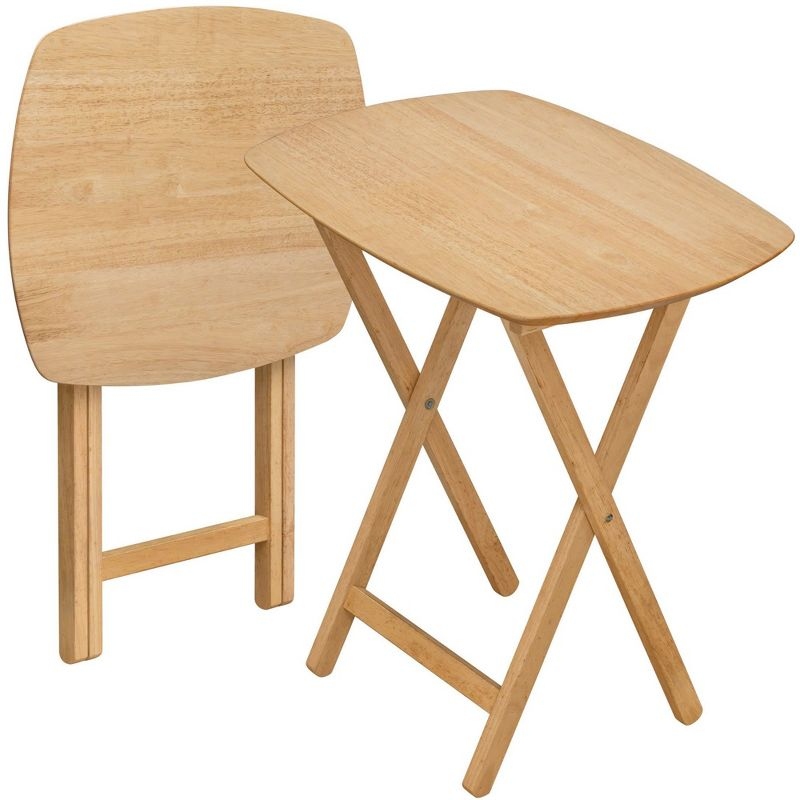 eHemco Wood Oversized Foldable TV Tray Table for Eating/2