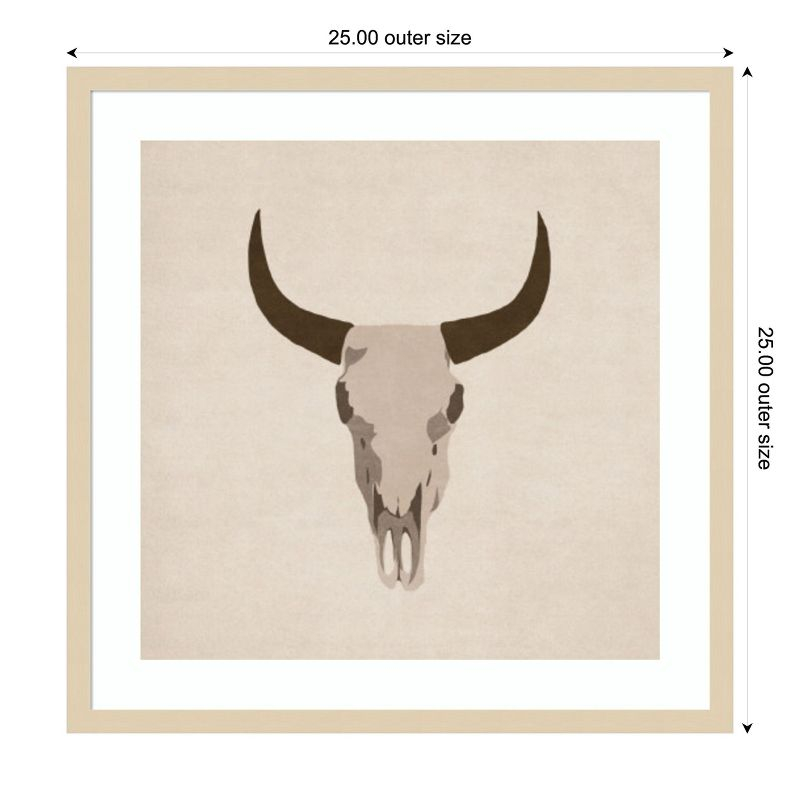 Amanti Art Skull by Emel Tunaboylu Wood Framed Wall Art Print 25 in. x 25 in.