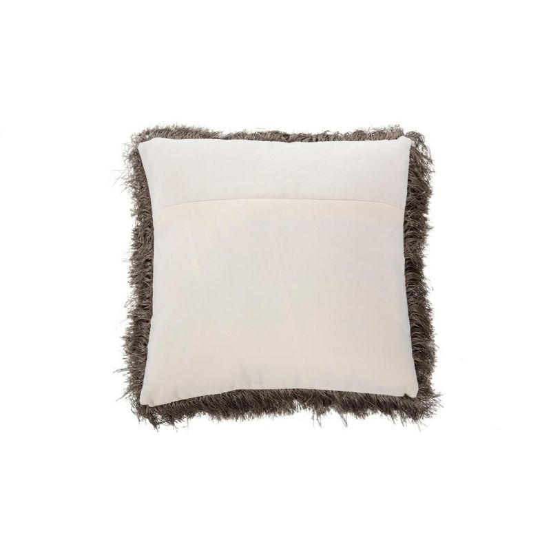 Indoor/Outdoor Shag Pillow - Taupe - 20"X20" - Safavieh