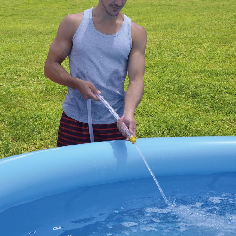 JLeisure Avenli 12014 5.5 Foot x 20 Inch 1 to 2 Person Capacity Prompt Set Kids Above Ground Inflatable Outdoor Backyard Kiddie Swimming Pool, Blue