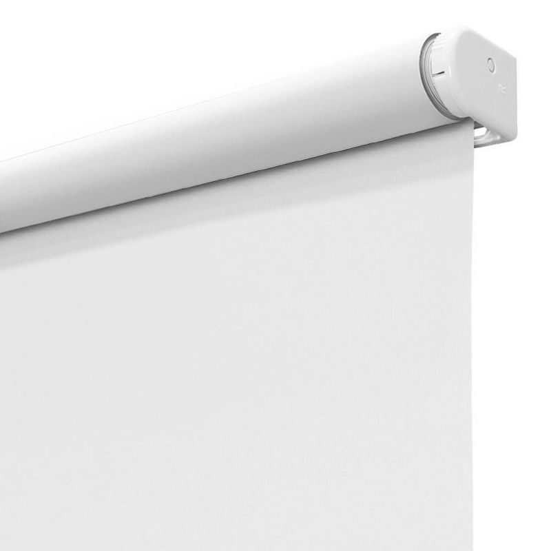 1pc 73"x72" Blackout Slow Release Roller Shade White - Lumi Home Furnishings: Window Blinds, Indoor Wall Mount