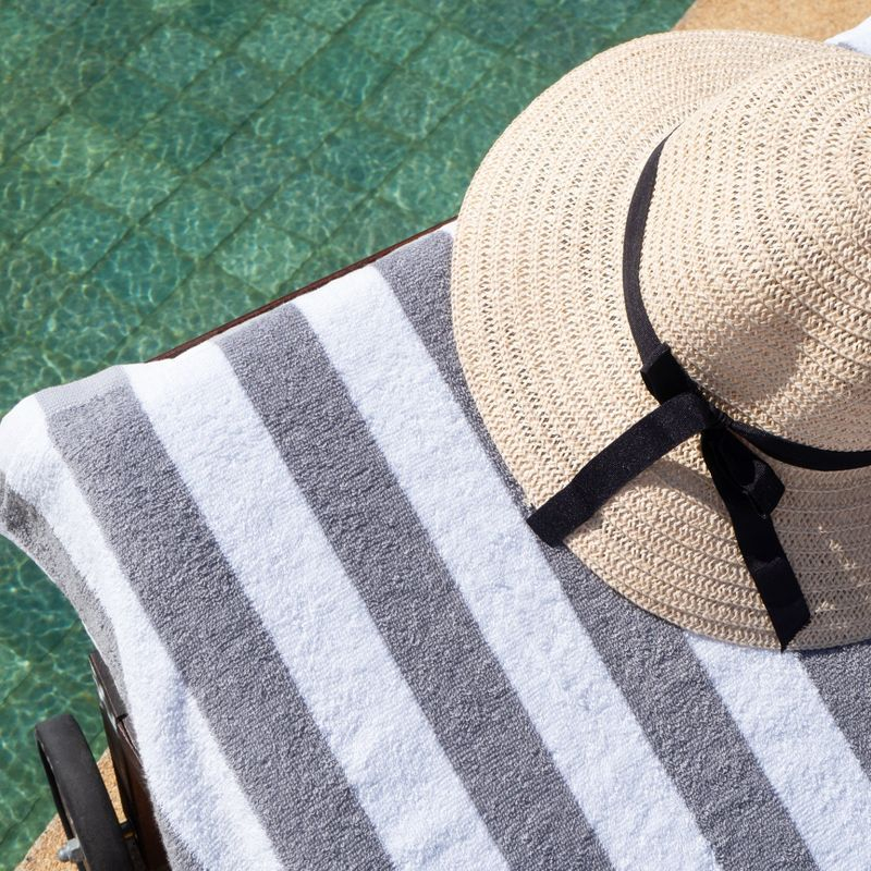 Arkwright Oversized California Beach Towels - (Pack of 4) Absorbent, Quick Drying, Ringspun Cotton Pool Towel, 30 x 70 in - Grey