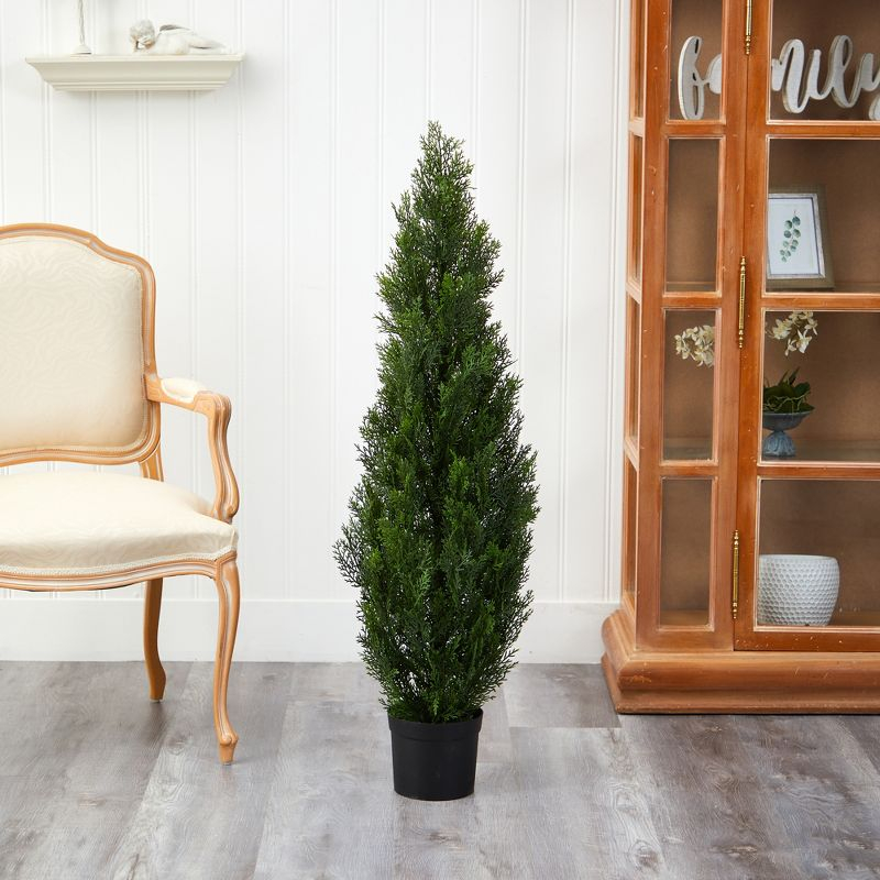 Nearly Natural 4-ft Cedar Tree Artificial Tree (Indoor/Outdoor)