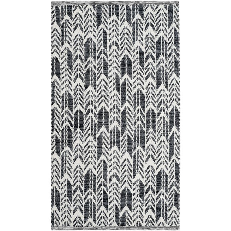 Montauk MTK609 Hand Woven Indoor Accent Rug - Black/Ivory - 2'3"x3'9" - Safavieh