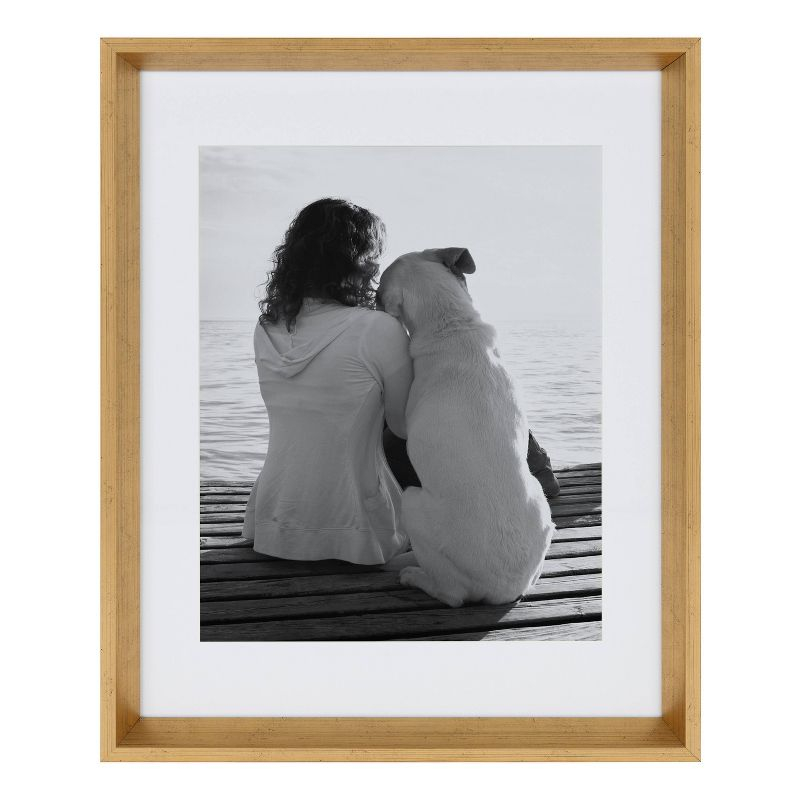 Kate & Laurel All Things Decor 14" x 18" Calder Wall Frame Gold : Modern Style, Dual Orientation, Plastic Construction
