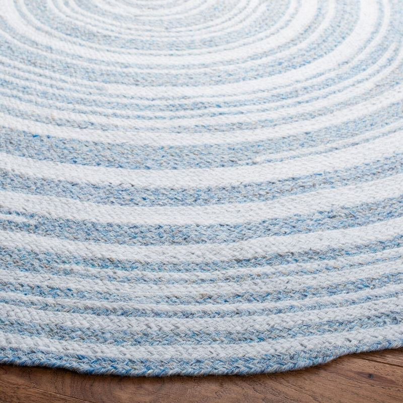 Cape Cod CAP241 Hand Woven Area Rug - Blue/Green - 5'x7' Oval - Safavieh.