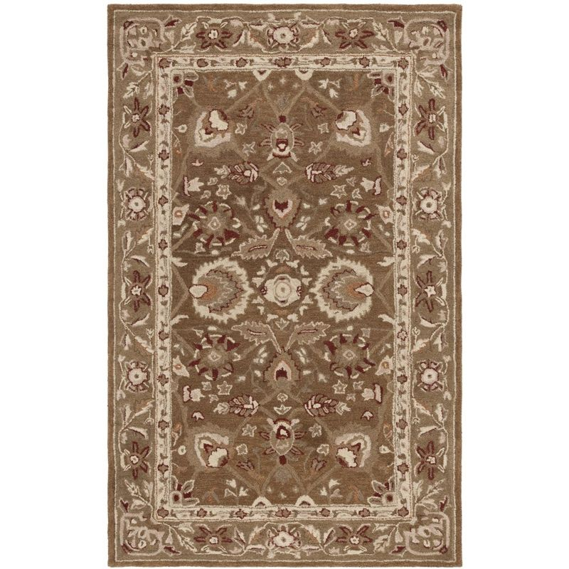 Anatolia AN512 Hand Tufted Indoor Area Rug - Brown/Green - 5'x8' - Safavieh