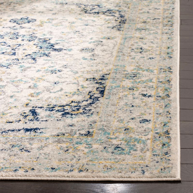 Madison MAD155 Power Loomed Indoor Runner Rug - Ivory/Blue - 2'3"x6' - Safavieh